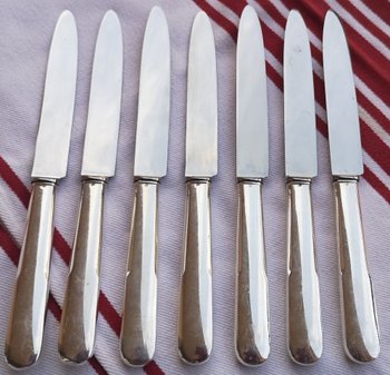 7 table knives "old paris" style goldsmith Tétard Frères