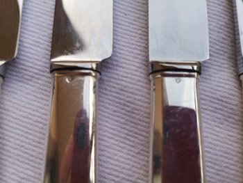 7 table knives "old paris" style goldsmith Tétard Frères