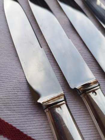 7 table knives "old paris" style goldsmith Tétard Frères