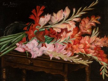 Pair Of Paintings Flowers XIXth Century