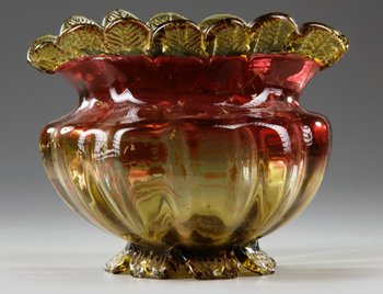 Cup In Molded Glass End of XIXth Century