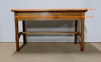 Rectangular table in solid cherry wood - Mid 19th century