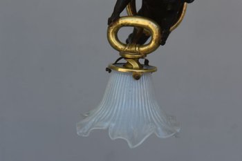 Tiny Chandelier With Baby Gilt Bronze Napoleon III