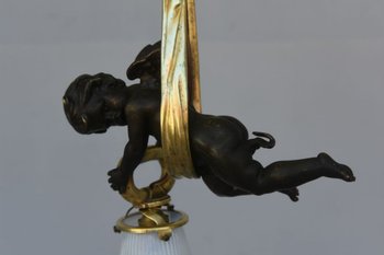 Tiny Chandelier With Baby Gilt Bronze Napoleon III