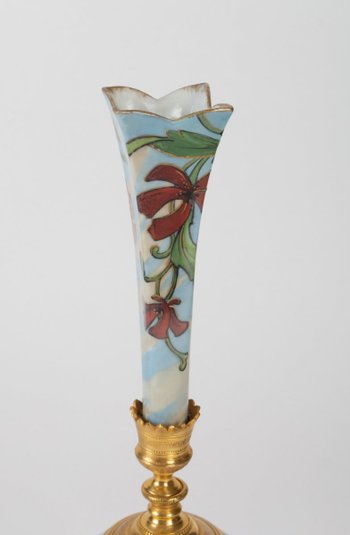 Art Nouveau Soliflore Vase, with Women And Flowers, 1900's