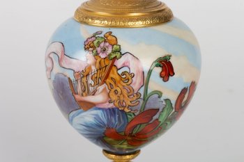 Art Nouveau Soliflore Vase, with Women And Flowers, 1900's