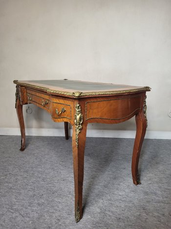 Desk in marquetry of wood Louis XV style period XIXeme