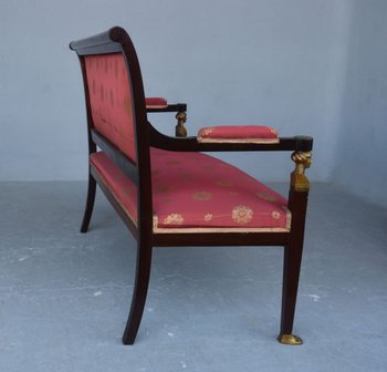 Empire Style Salon Mahogany And Gilt Bronze Nineteenth