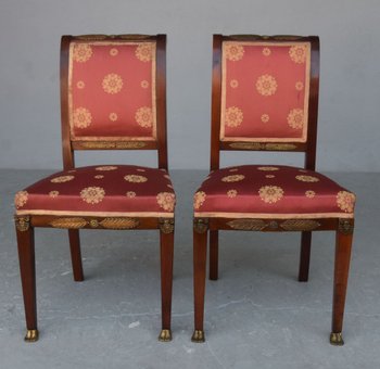 Empire Style Salon Mahogany And Gilt Bronze Nineteenth