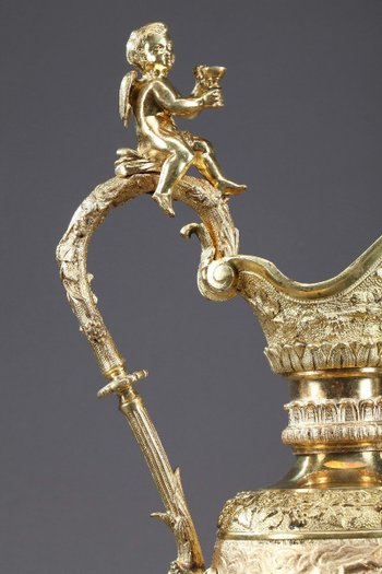 Pair of Napoleon III Ewers In Gilt Bronze