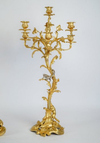 Garniture De Cheminée d'Après De La Fontaine