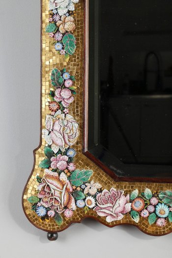 Miroir En Micro-mosaïque, Venise, Fin Du XIXème Siècle