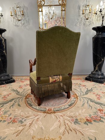 Fauteuil En Noyer d'Epoque Louis XIII XVIIeme Siecle