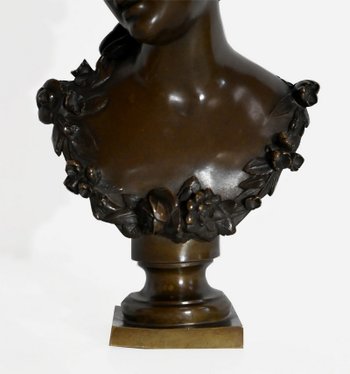 Bronzo, busto di donna - Fine XIX secolo