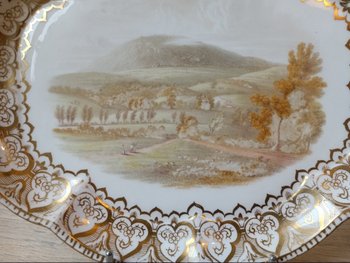 Platte - Porzellan - Royal Worcester - England - Um 1850