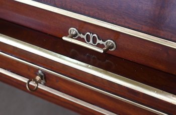 Important Mahogany Cylinder Desk, Louis XVI style, Napoleon III period - 2nd half of the 19th century