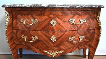 Sauteuse chest of drawers, Louis XV style - 2nd half XIXth century