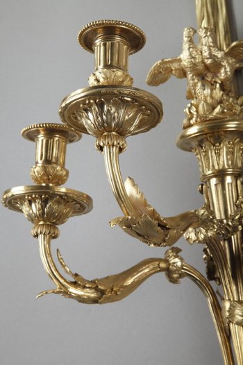 Pair Of Large Louis XVI Style Wall Lights