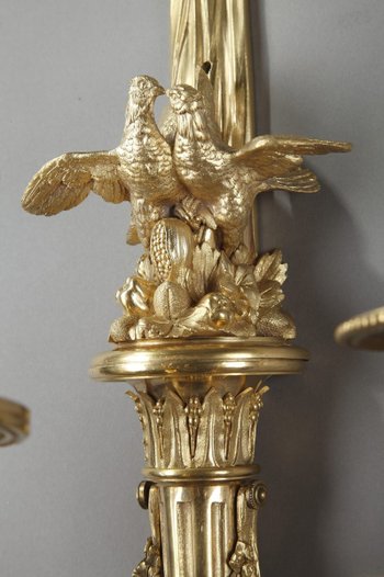 Pair Of Large Louis XVI Style Wall Lights