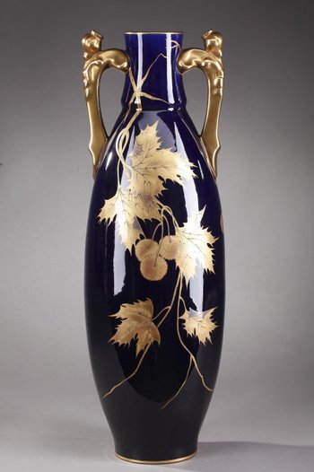 Grande Paire De Vases De Gustave Asch