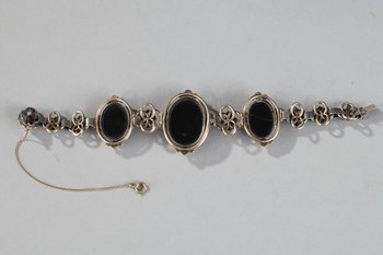 Gold Bracelet With Micro-Mosaic Medallions