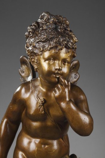 Scultura in bronzo "psiche" di Paul Duboy (1830-1887)