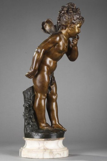 Scultura in bronzo "psiche" di Paul Duboy (1830-1887)