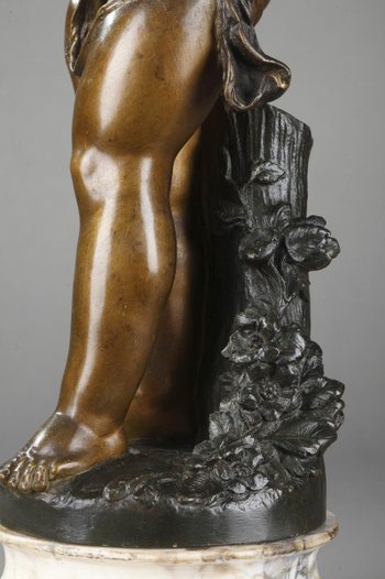 Scultura in bronzo "psiche" di Paul Duboy (1830-1887)