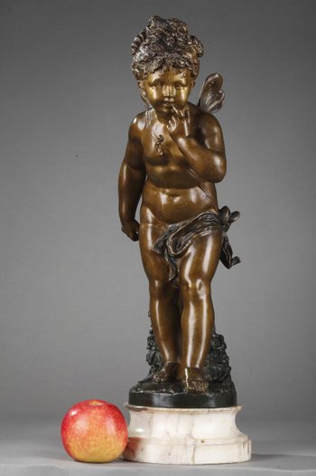 Scultura in bronzo "psiche" di Paul Duboy (1830-1887)