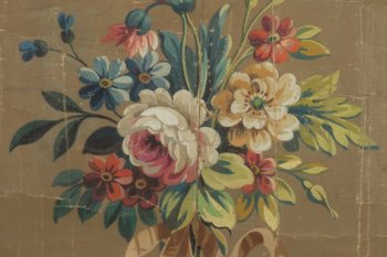 Carton of Aubusson tapestry flowered pattern