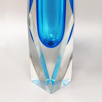 1960 Etonnant Rare Vase Bleu Par Flavio Poli pour Seguso. Fabriqué en Italie