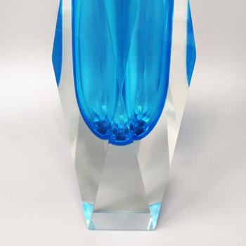 1960 Etonnant Rare Vase Bleu Par Flavio Poli pour Seguso. Fabriqué en Italie