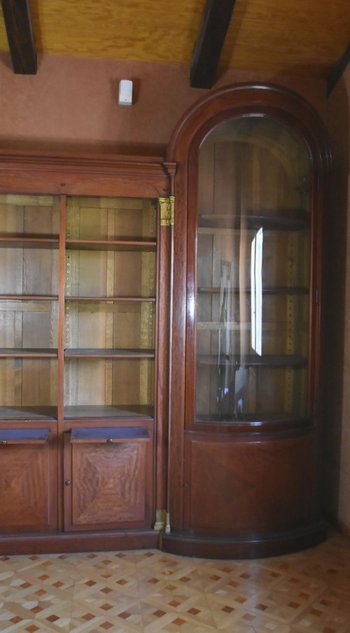 Late 19th Century Empire Style Mahogany Library