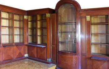 Late 19th Century Empire Style Mahogany Library