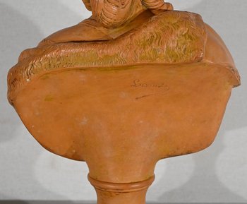 Terracotta bust of Marie-Antoinette, after F. Lecomte - 1920