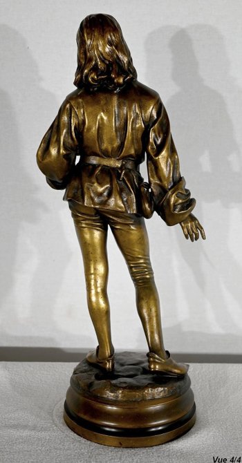 Bronzo "Escholier du XVe siècle", di Friedrich Beer - Fine del XIX secolo