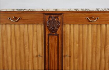 Blond mahogany sideboard from Ceylon, Art Deco - Early XXth century