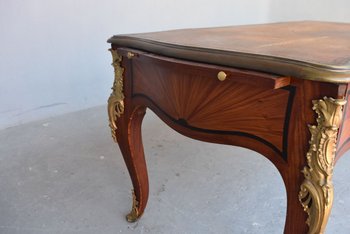             Napoleon III Drawer Desk Rich Gilt Bronze Register