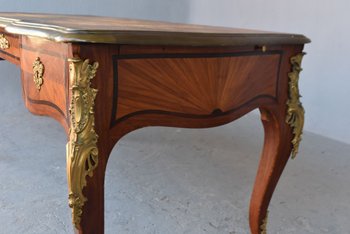             Napoleon III Drawer Desk Rich Gilt Bronze Register