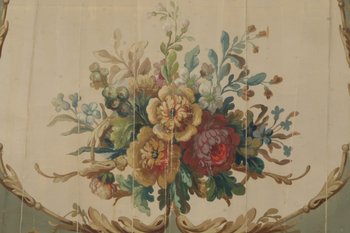 Carton of Aubusson tapestry with flowered pattern