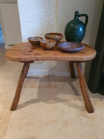 Rustic table , Brutalist , Oak , Year 50/60 .