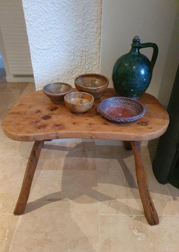 Rustic table , Brutalist , Oak , Year 50/60 .