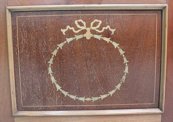 Magazine rack - English Blond Mahogany Stool - 1900 / 1920