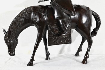 Ensemble en Bronze « Le Cavalier », Chine – Début XXe