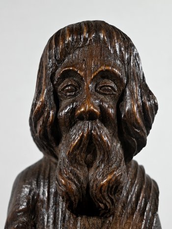 Oak statue of Saint Paul - Mid 19th century