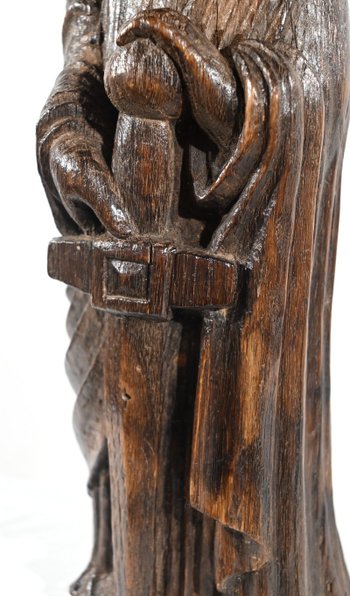 Oak statue of Saint Paul - Mid 19th century