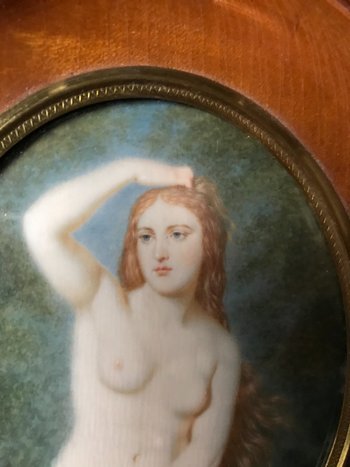 Naked Woman Painted On Ivory