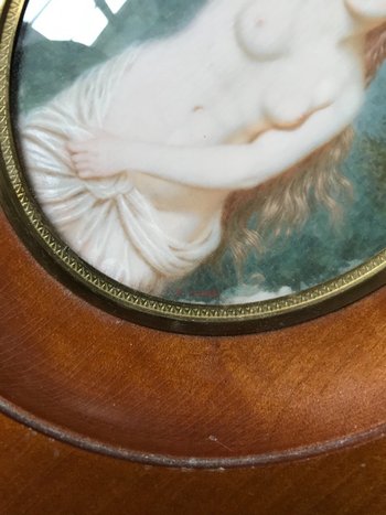 Naked Woman Painted On Ivory