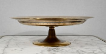 Tazza cup in gilded bronze, signed F. Levillain, F. Barbedienne - XIXth