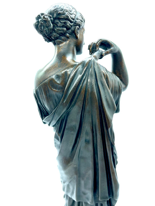 Statue en bronze femme grecque Artemis 44cm